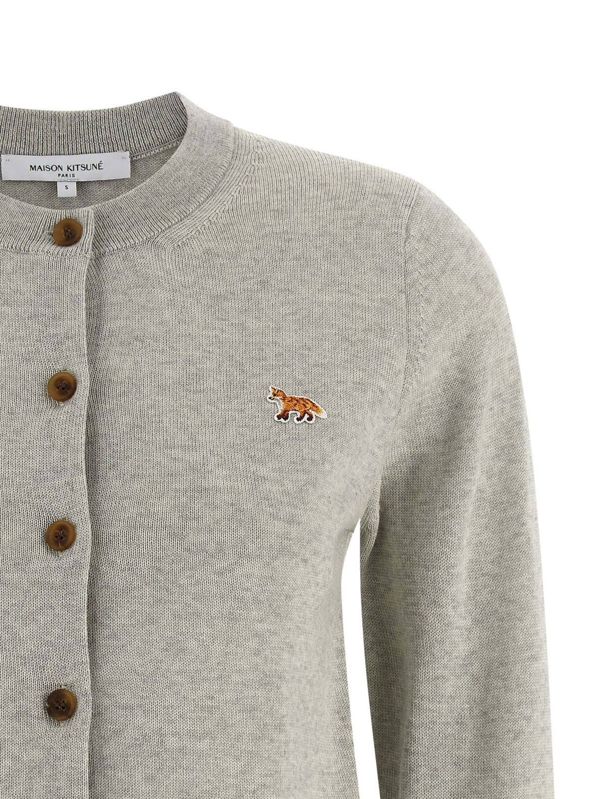 Maison Kitsuné Baby Fox Cardigan Grey, view 3