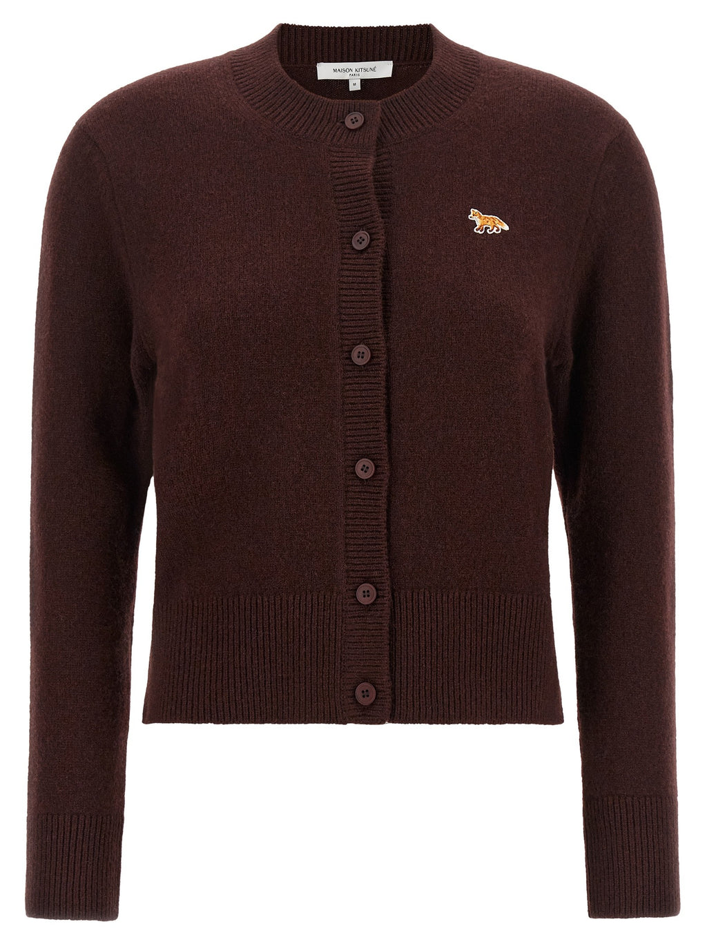 Maison Kitsuné Baby Fox Cardigan Brown