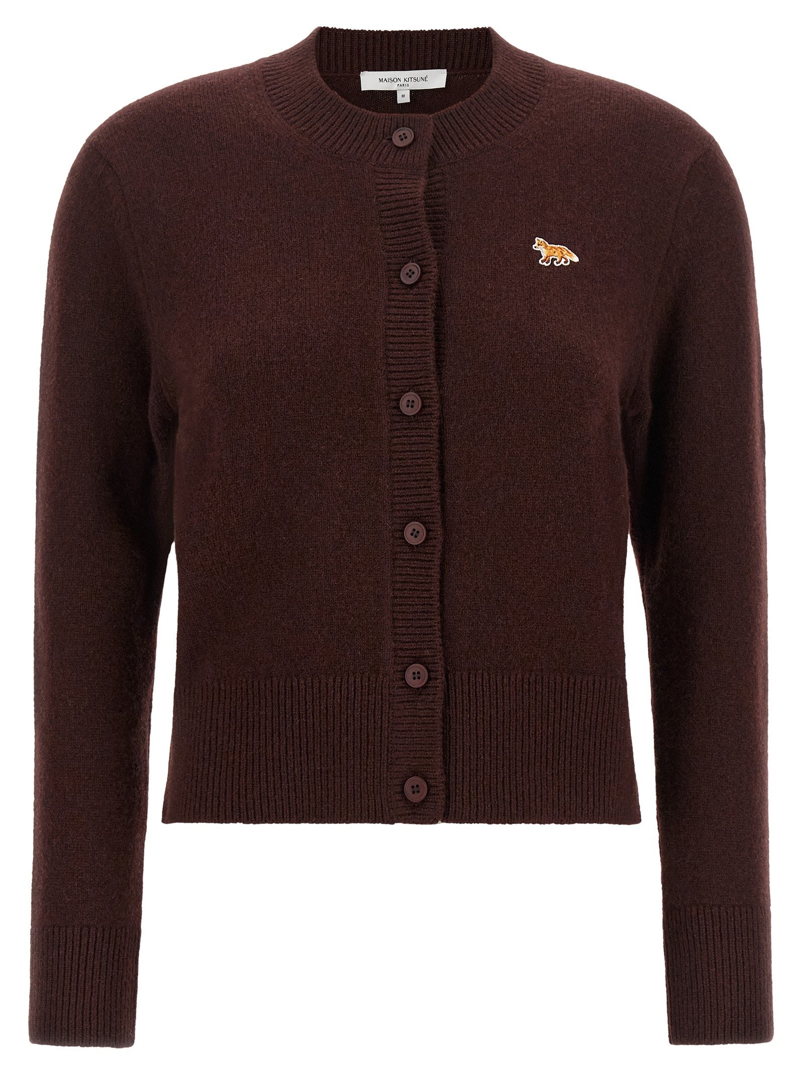 Maison Kitsuné Baby Fox Cardigan Brown