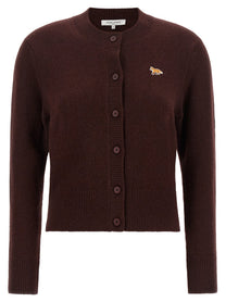 Maison Kitsuné Baby Fox Cardigan Brown