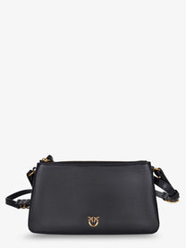 Pinko Women's Baby Love Bag One Slouchy Leather Crossbody Bag Black