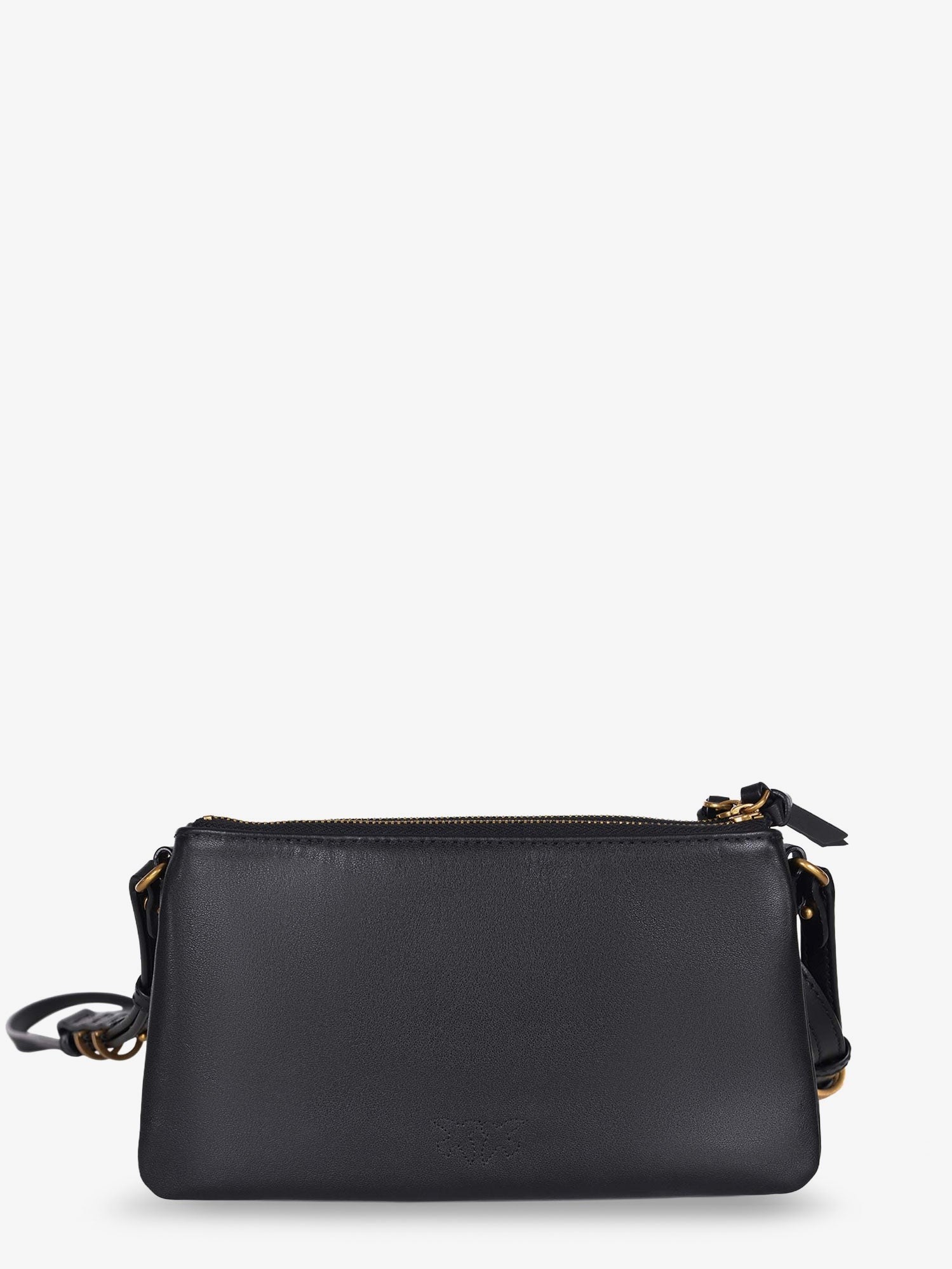 Pinko Women's Baby Love Bag One Slouchy Leather Crossbody Bag Black