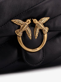 Pinko Women's Baby Love Puff Leather Crossbody Bag Black