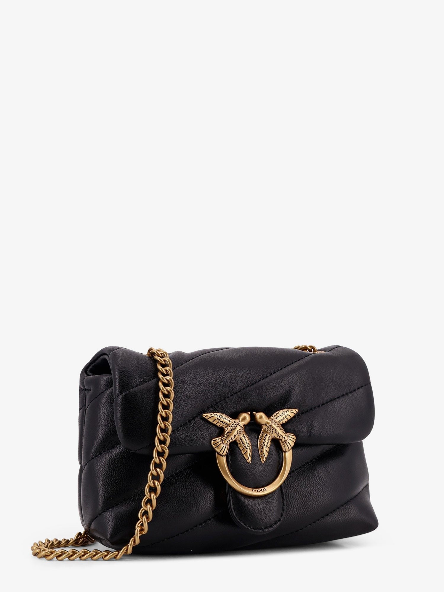 Pinko Women's Baby Love Puff Leather Crossbody Bag Black