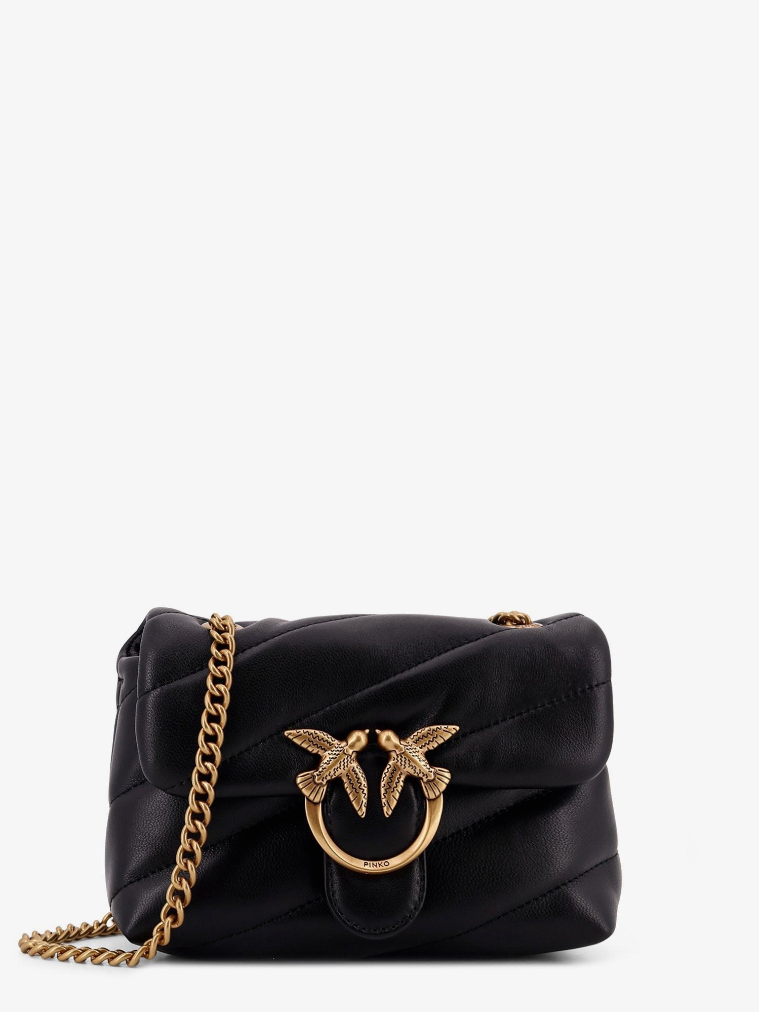 Pinko Women's Baby Love Puff Leather Crossbody Bag Black