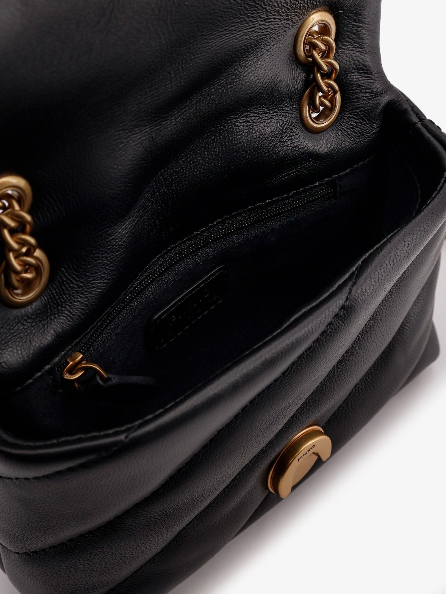 Pinko Women's Baby Love Puff Leather Crossbody Bag Black