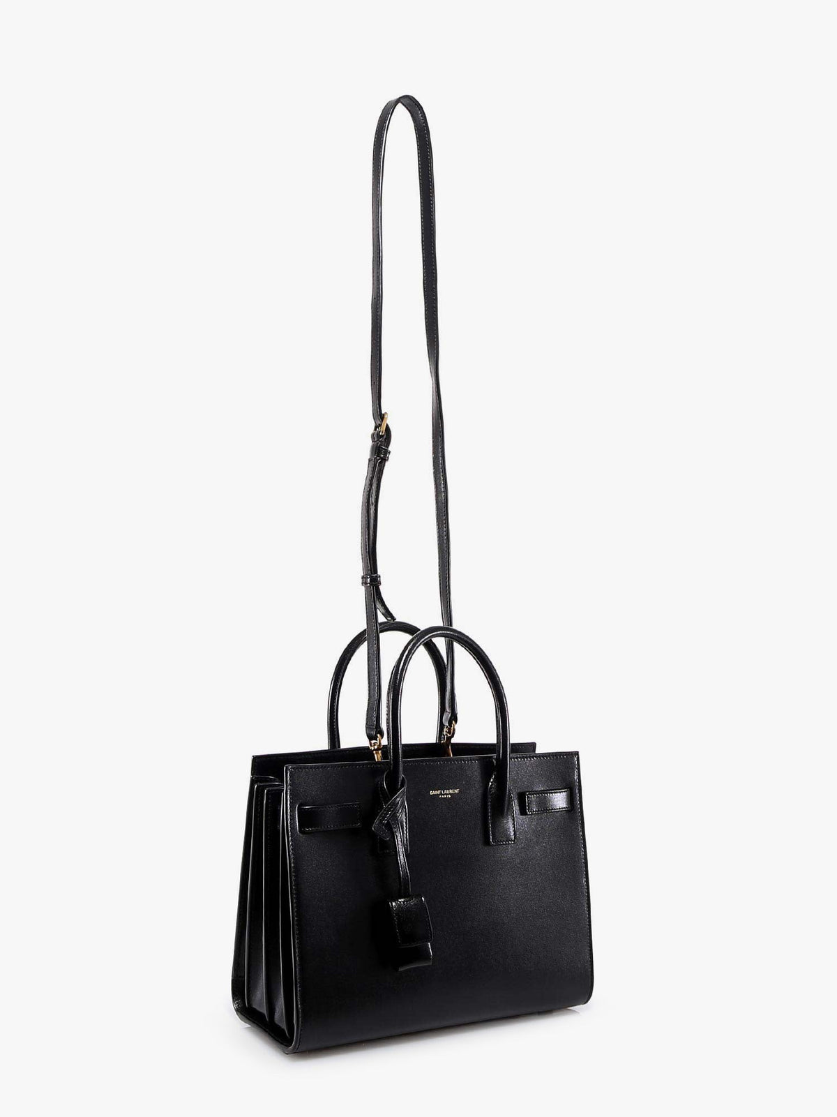 Saint Laurent Women's Baby Sac De Jour Leather Handbag Black, view 3
