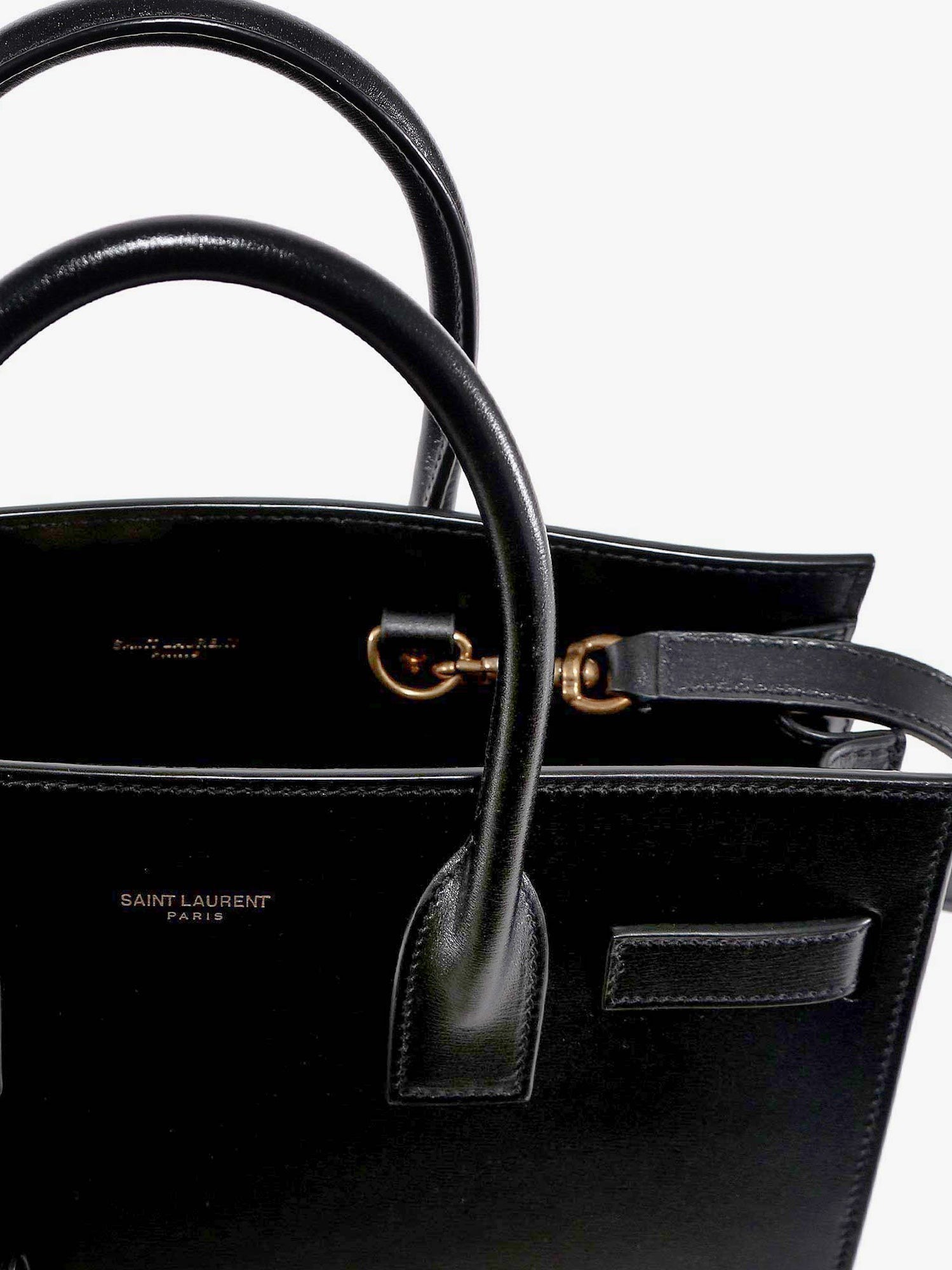 Saint Laurent Women's Baby Sac De Jour Leather Handbag Black