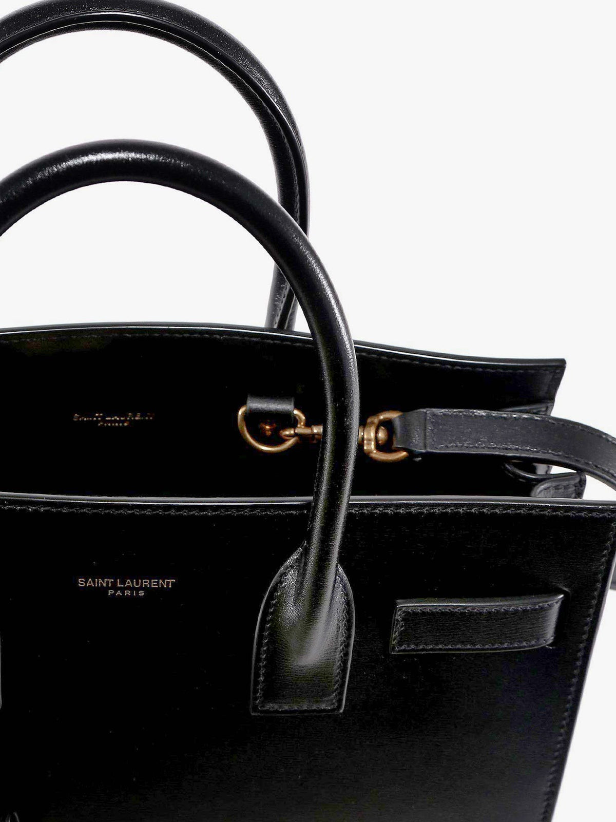 Saint Laurent Women's Baby Sac De Jour Leather Handbag Black, view 5