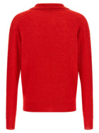 AURALEE Baby Suri Alpaca Sheer Polo Shirt Red, view 2