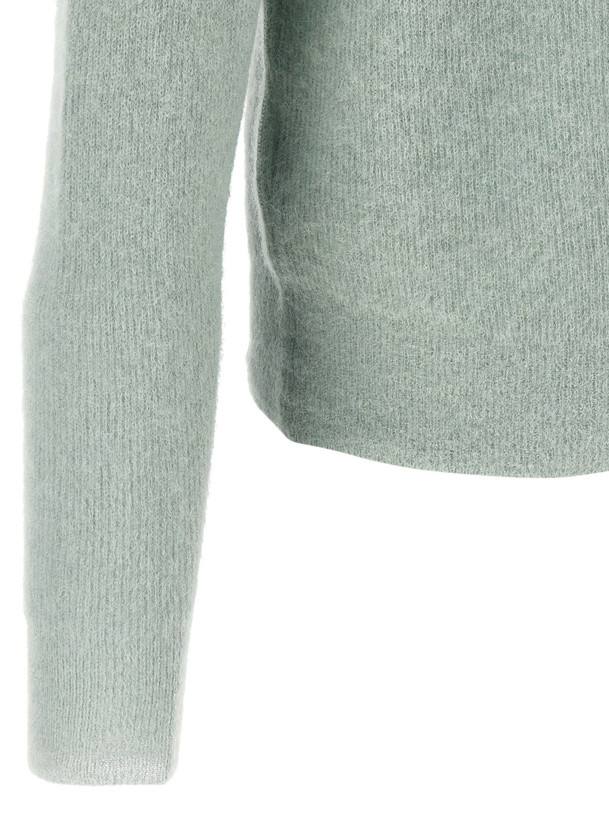 AURALEE Baby Suri Alpaca Sheer Polo Shirt Green, view 4