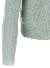 AURALEE Baby Suri Alpaca Sheer Polo Shirt Green, view 4