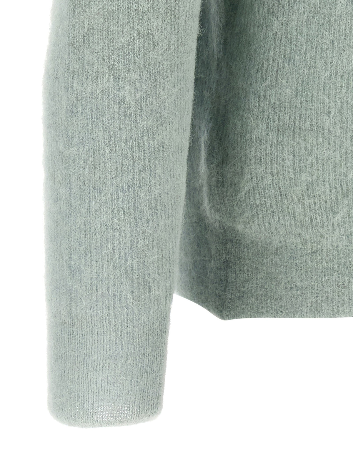 AURALEE Baby Suri Alpaca Sheer Sweater Green, view 4