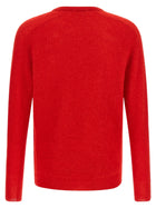 AURALEE Baby Suri Alpaca Sheer Sweater Red, view 2