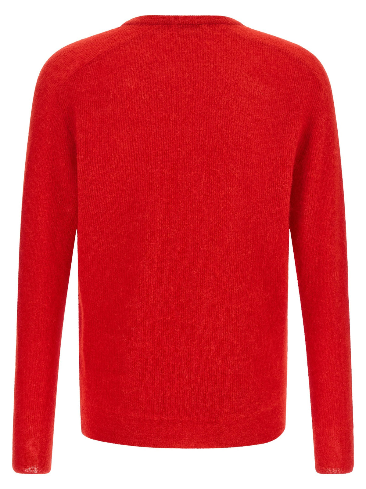 AURALEE Baby Suri Alpaca Sheer Sweater Red, view 2