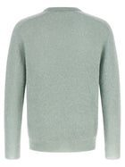 AURALEE Baby Suri Alpaca Sheer Sweater Green, view 2