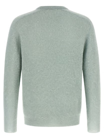 AURALEE Baby Suri Alpaca Sheer Sweater Green, view 2
