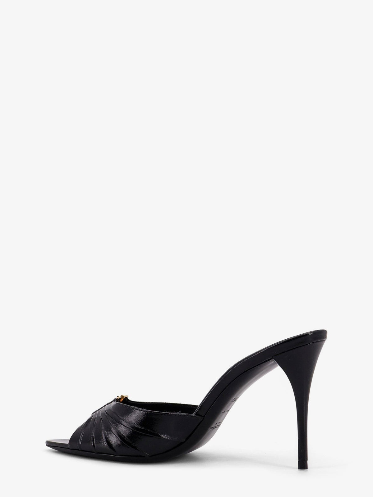 Saint Laurent Women's Babylone Leather Sandals Black