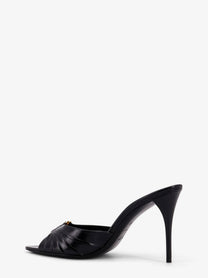 Saint Laurent Women's Babylone Leather Sandals Black