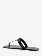 Saint Laurent Men's Babylone Leather Sandals Brown, view 3