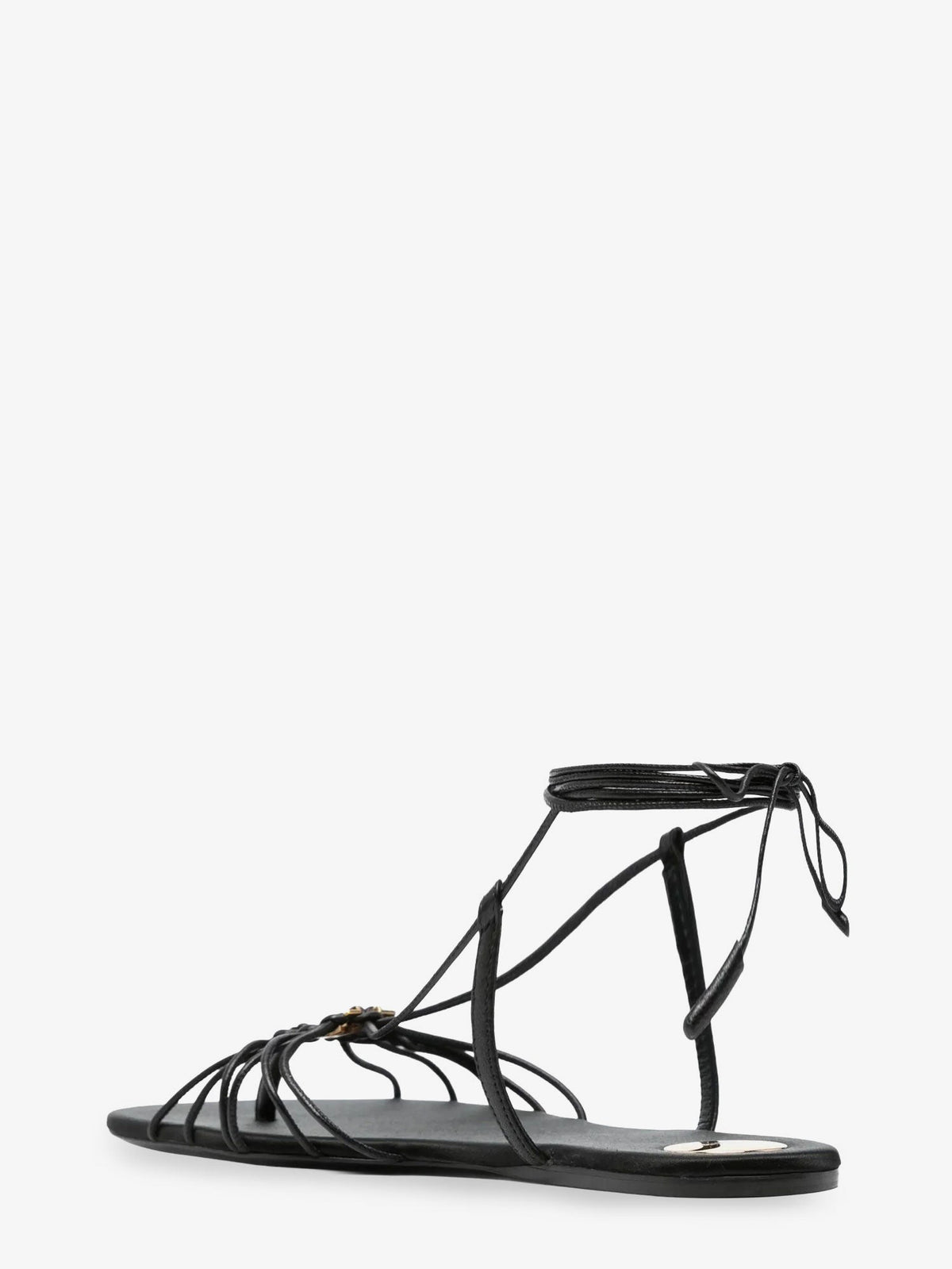 Saint Laurent Women's Babylone Sandals Black, view 3