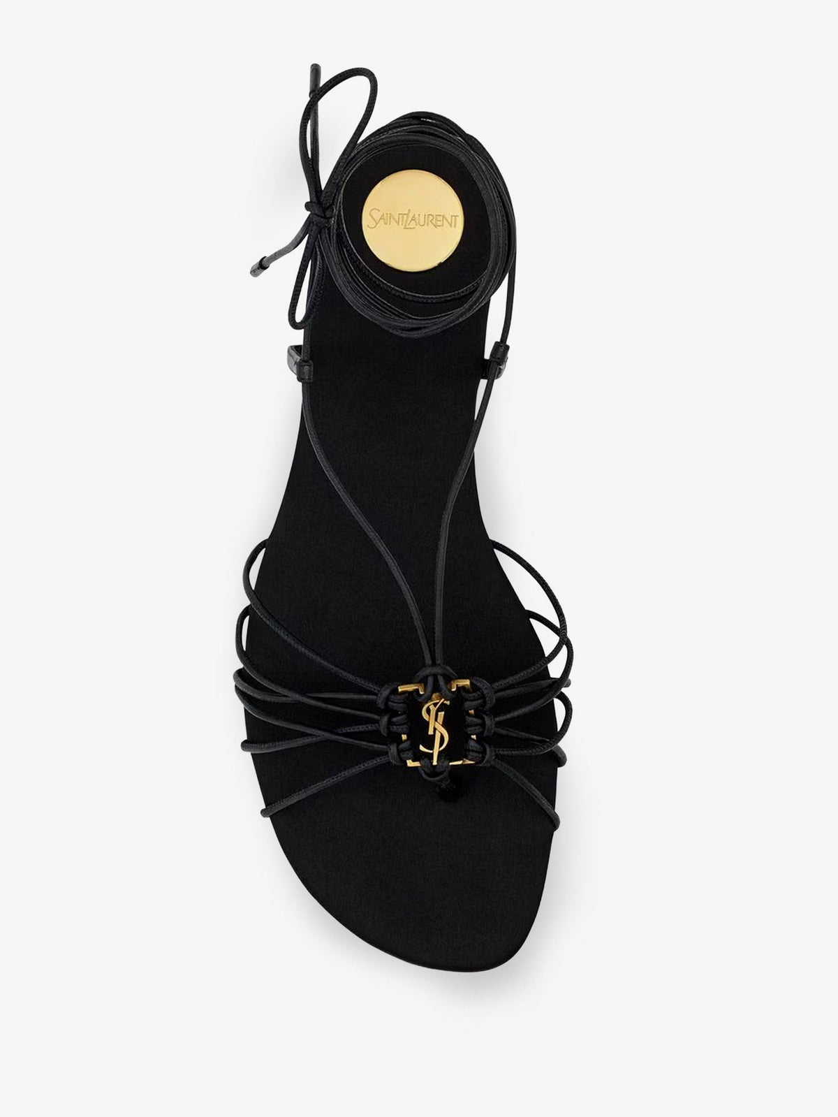 Saint Laurent Women's Babylone Sandals Black, view 4