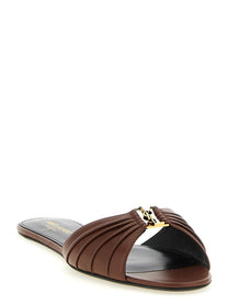 Saint Laurent Babylone Sandals Brown