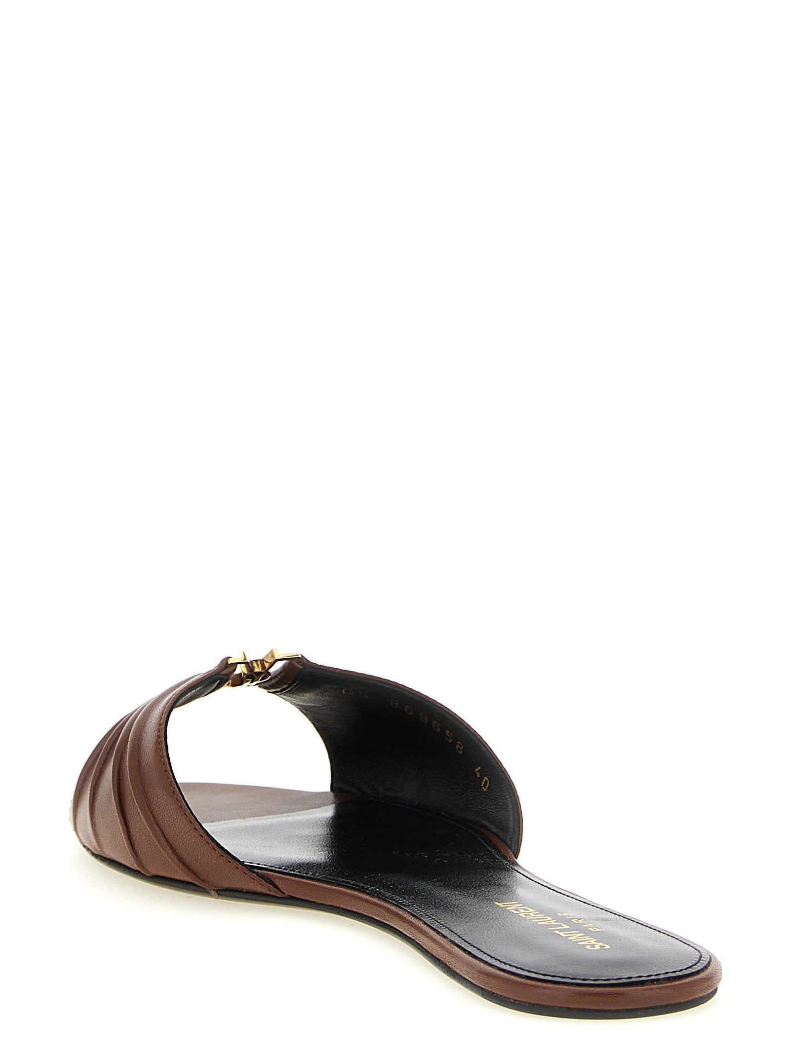 Saint Laurent Babylone Sandals Brown