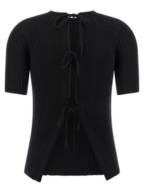 Tory Burch Back Closure Sweater Black