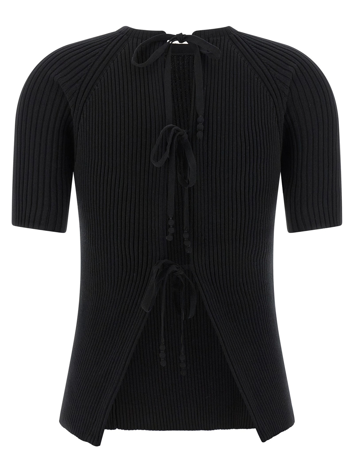 Tory Burch Back Closure Sweater Black, view 2