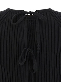 Tory Burch Back Closure Sweater Black