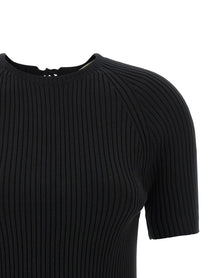 Tory Burch Back Closure Sweater Black