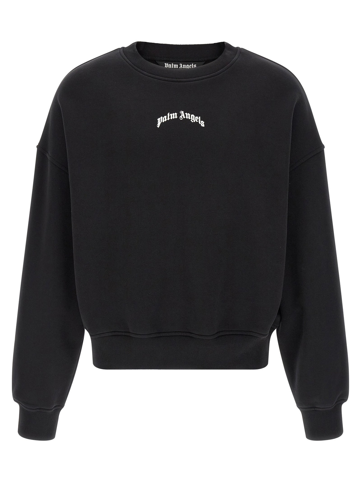 Palm Angels Back Curved Sweatshirt White