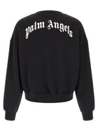 Palm Angels Back Curved Sweatshirt White, view 2