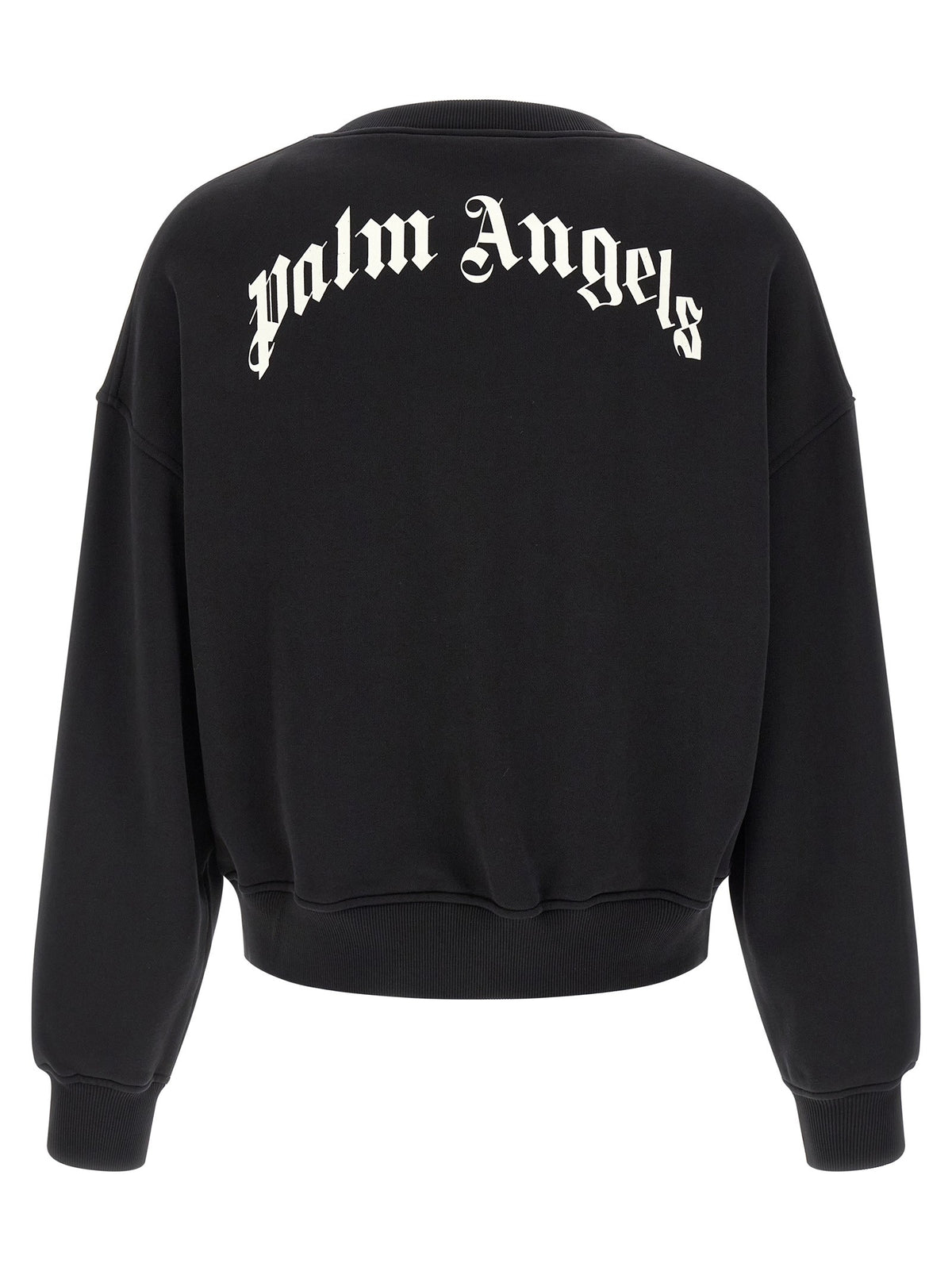 Palm Angels Back Curved Sweatshirt White