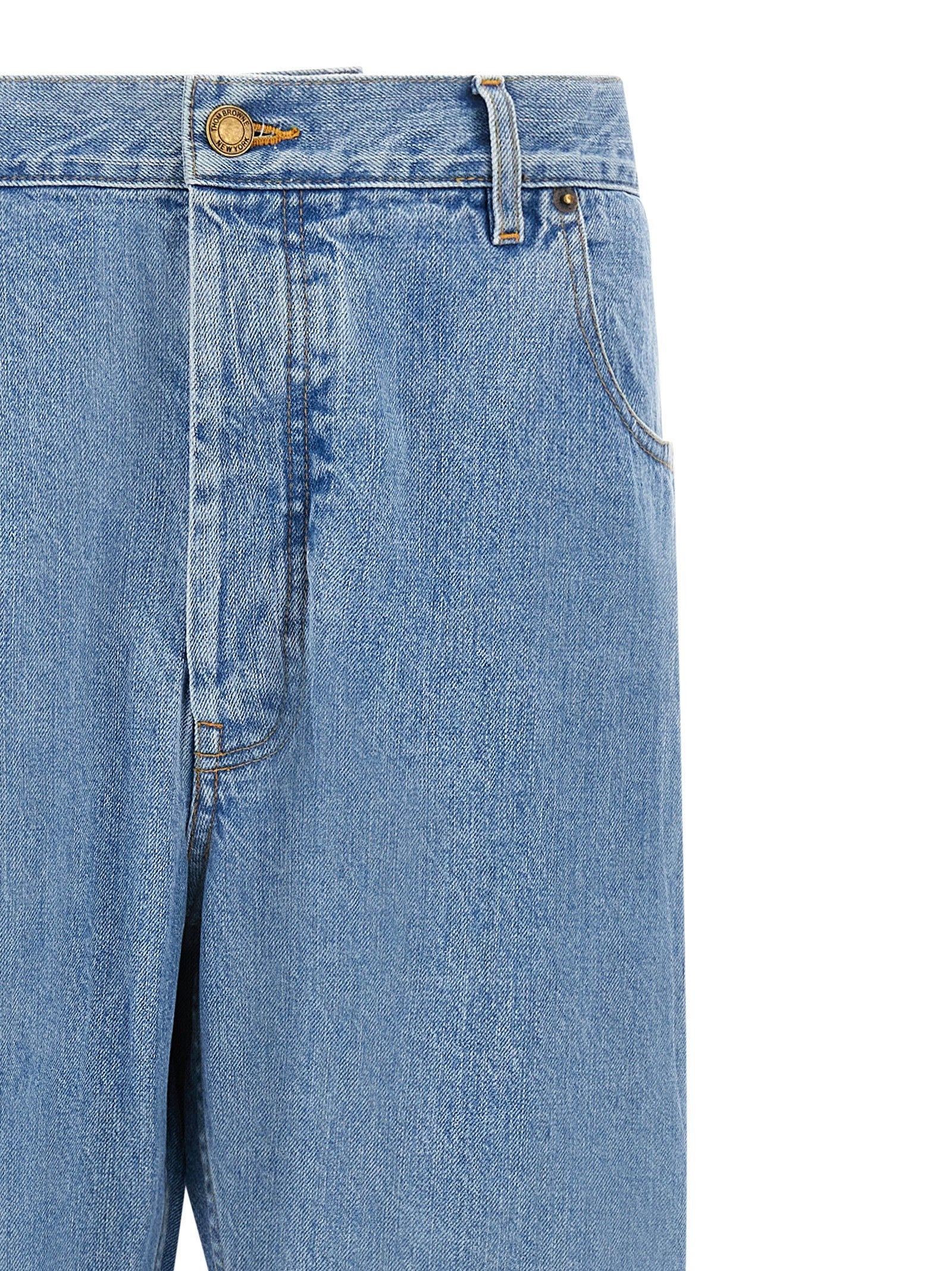 Thom Browne Back Martingale Jeans Blue