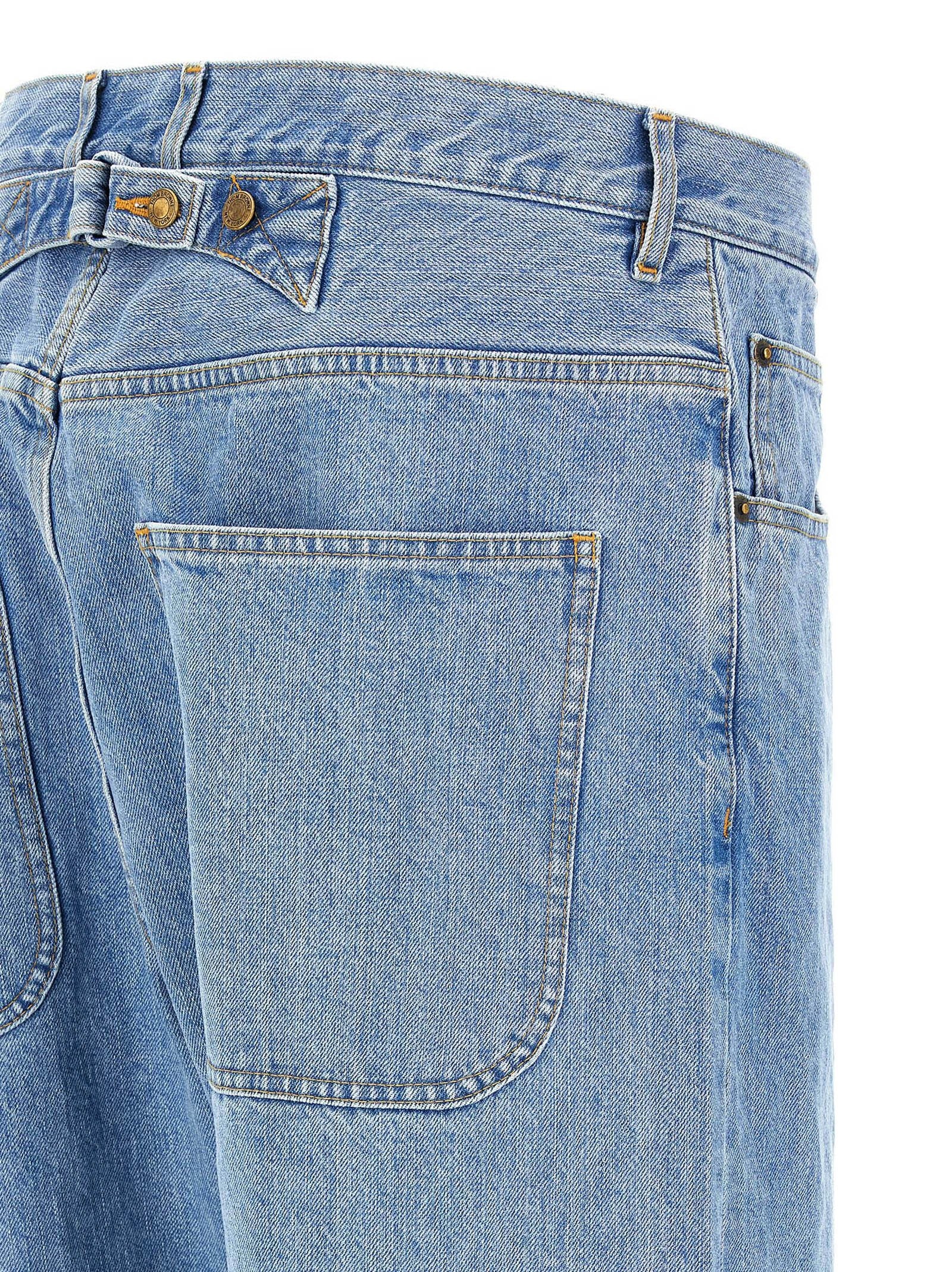 Thom Browne Back Martingale Jeans Blue