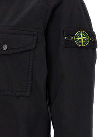 Stone Island Badge Overshirt Black