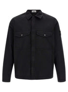 Stone Island Badge Overshirt Black