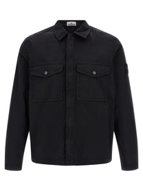 Stone Island Badge Overshirt Black