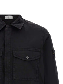 Stone Island Badge Overshirt Black
