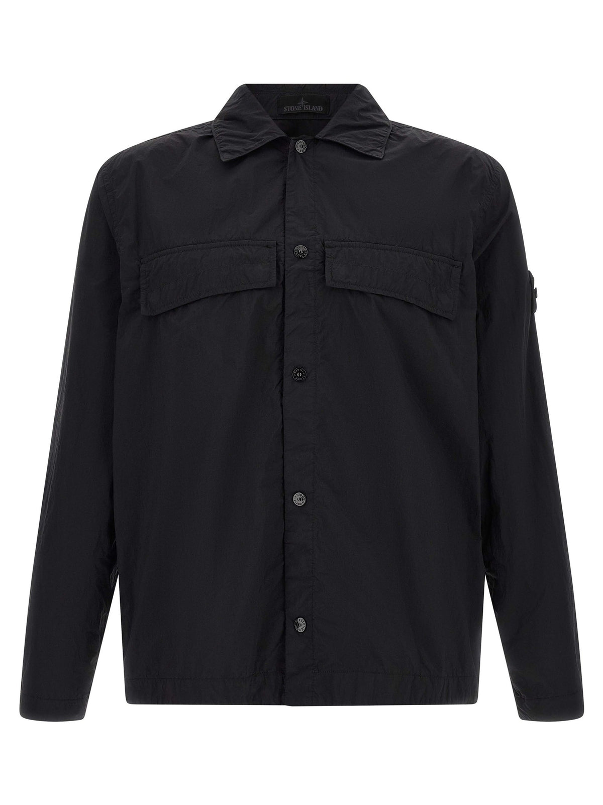 Stone Island Badge Stone Island Ghost Overshirt Black