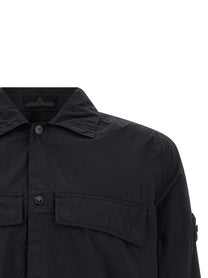 Stone Island Badge Stone Island Ghost Overshirt Black