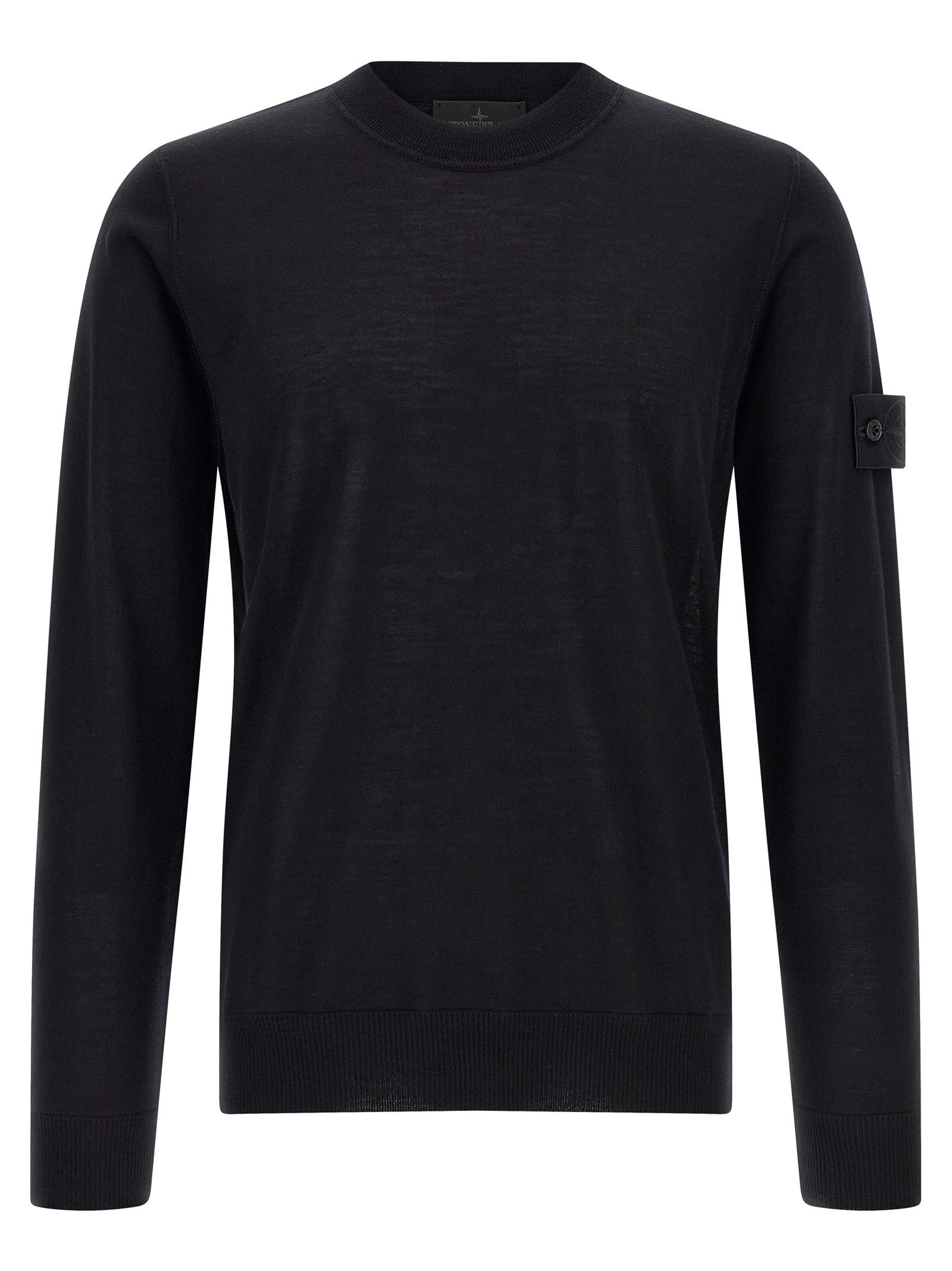 Stone Island Badge Stone Island Ghost Sweater Black