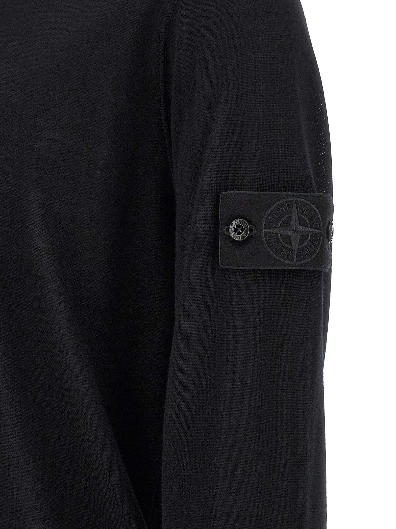Stone Island Badge Stone Island Ghost Sweater Black