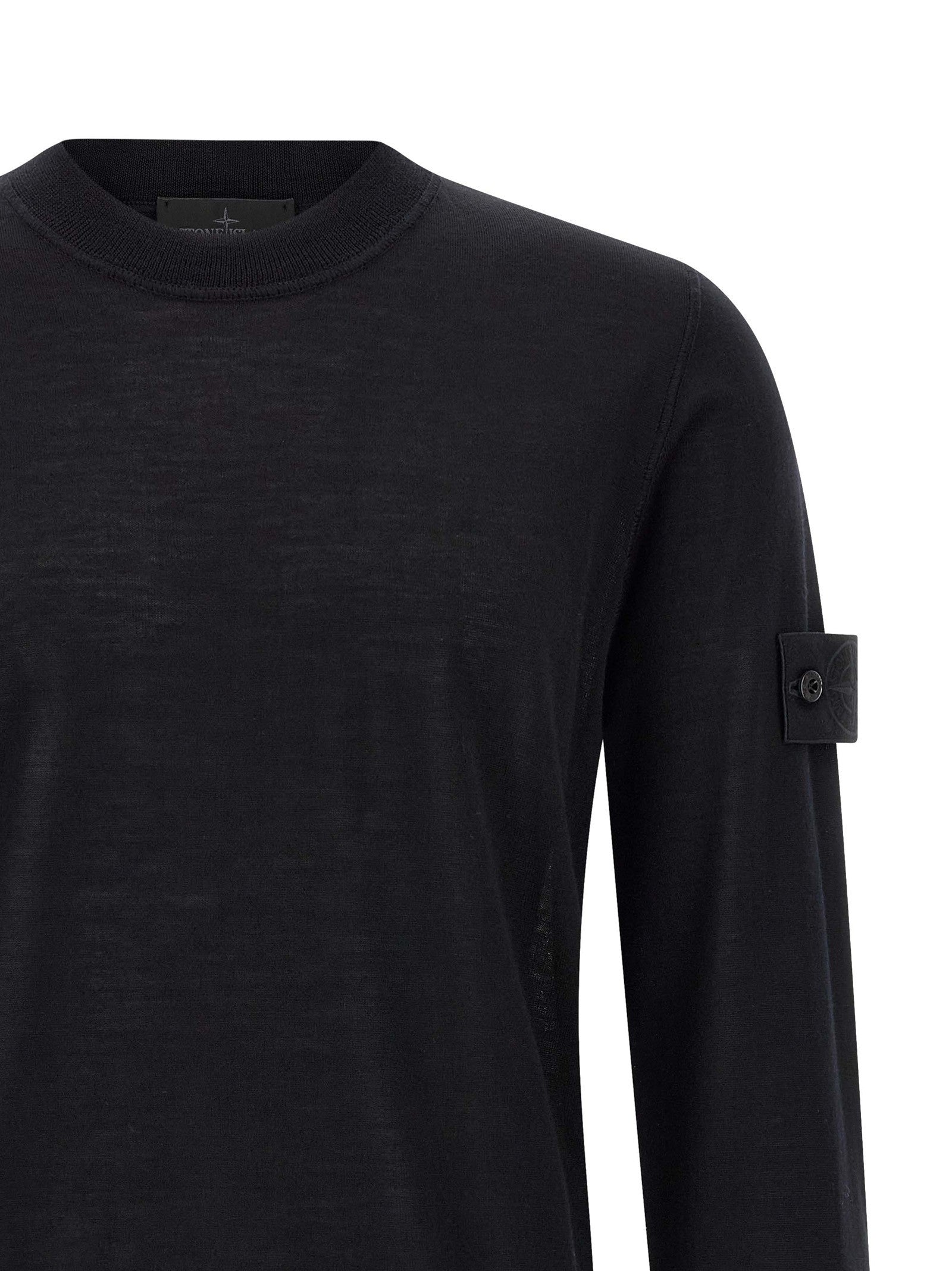 Stone Island Badge Stone Island Ghost Sweater Black