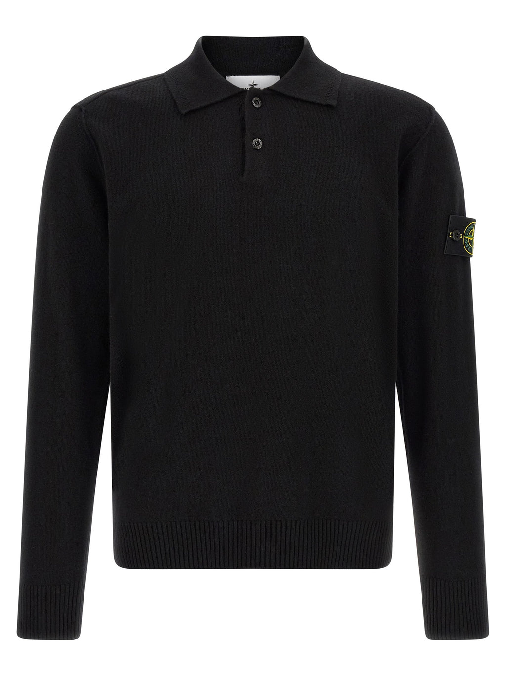Stone Island Badge Stone Island Polo Shirt Black