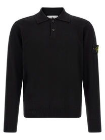 Stone Island Badge Stone Island Polo Shirt Black