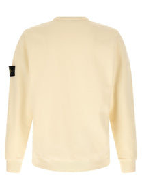 Stone Island Badge Stone Island Sweatshirt White