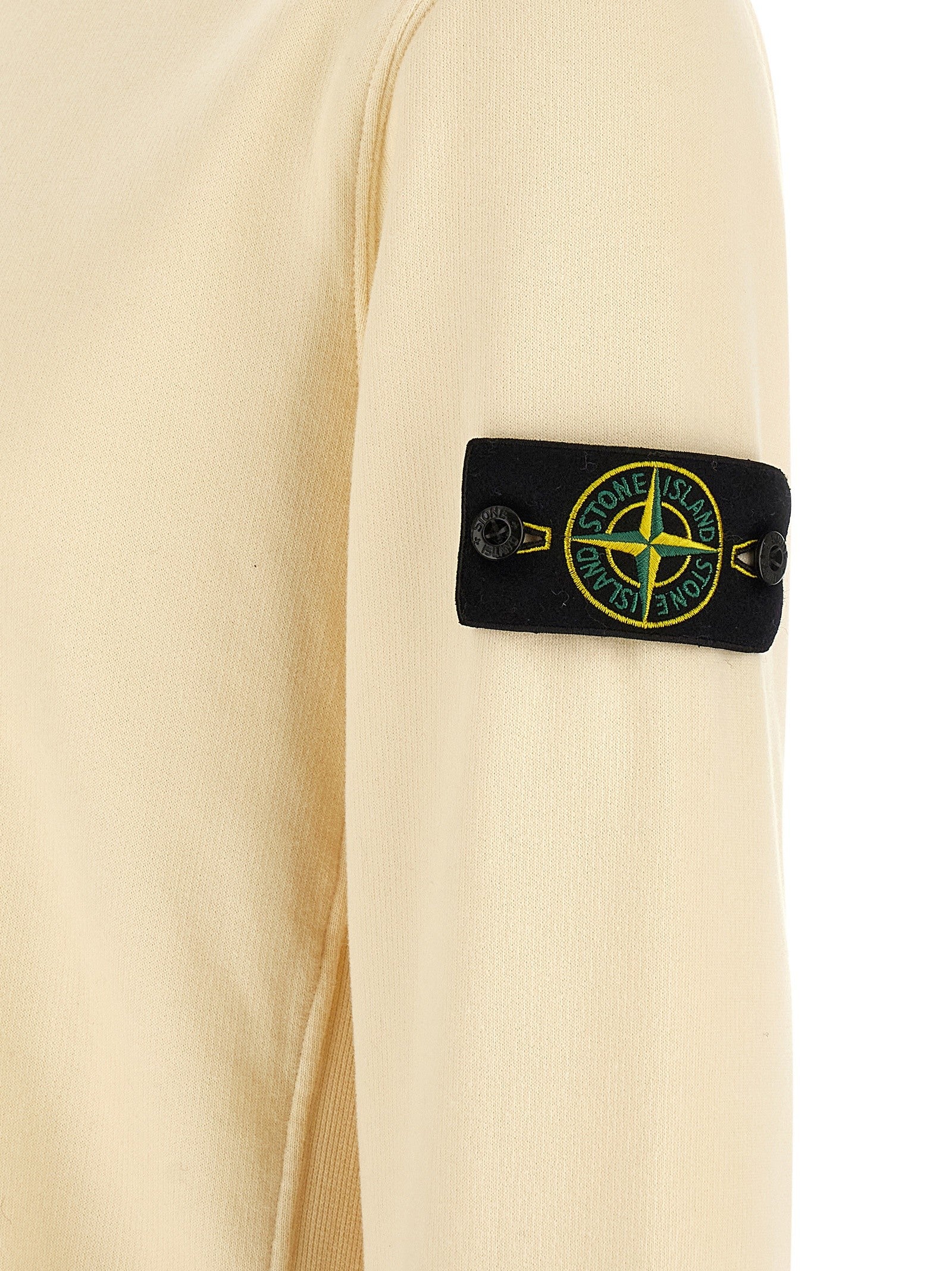 Stone Island Badge Stone Island Sweatshirt White